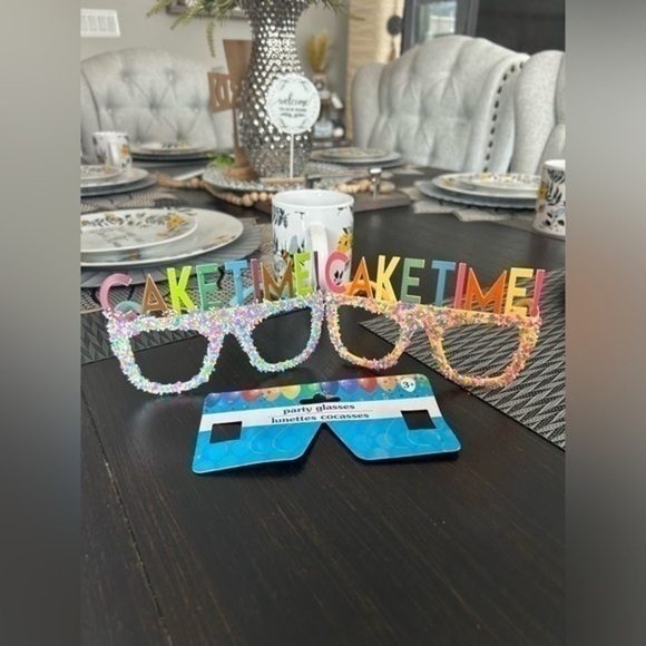 โจNWT Birthday Party ๐ฅณ Cake ๐ Time Candy ๐ญ Sprinkle glasses - Picture 8 of 10